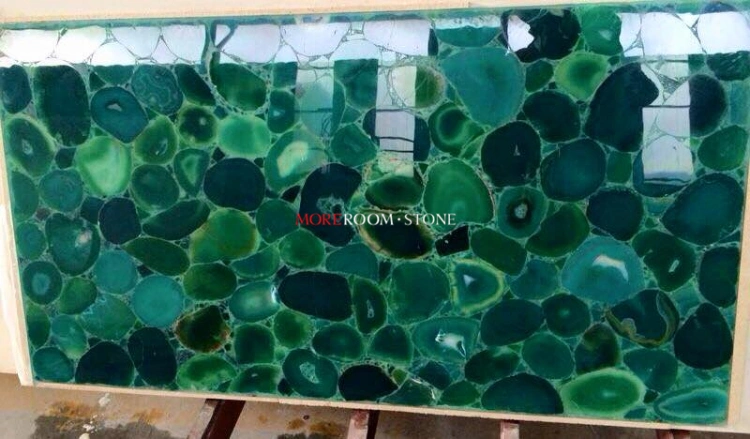 Green Onyx Slab and Tiles for Counterop and TV Wall Decor